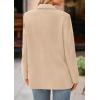 imagePRETTYGARDEN Womens Winter Corduroy Blazers Jackets Dressy Casual Ribbed Long Sleeve Lapel Fashion Work Business OuterwearLight Khaki
