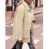 imagePRETTYGARDEN Womens Winter Faux Fur Coats Long Sleeve Lapel Button Down Pockets Fleece Sherpa Jacket Casual Trendy OuterwearBeige