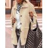 imagePRETTYGARDEN Womens Winter Faux Fur Coats Long Sleeve Lapel Button Down Pockets Fleece Sherpa Jacket Casual Trendy OuterwearBeige
