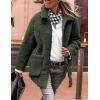 imagePRETTYGARDEN Womens Winter Faux Fur Coats Long Sleeve Lapel Button Down Pockets Fleece Sherpa Jacket Casual Trendy OuterwearDark Army Green