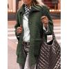 imagePRETTYGARDEN Womens Winter Faux Fur Coats Long Sleeve Lapel Button Down Pockets Fleece Sherpa Jacket Casual Trendy OuterwearDark Army Green