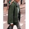 imagePRETTYGARDEN Womens Winter Faux Fur Coats Long Sleeve Lapel Button Down Pockets Fleece Sherpa Jacket Casual Trendy OuterwearDark Army Green