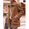 imagePRETTYGARDEN Womens Winter Faux Fur Coats Long Sleeve Lapel Button Down Pockets Fleece Sherpa Jacket Casual Trendy OuterwearGolden Camel