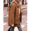 imagePRETTYGARDEN Womens Winter Faux Fur Coats Long Sleeve Lapel Button Down Pockets Fleece Sherpa Jacket Casual Trendy OuterwearGolden Camel