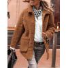 imagePRETTYGARDEN Womens Winter Faux Fur Coats Long Sleeve Lapel Button Down Pockets Fleece Sherpa Jacket Casual Trendy OuterwearGolden Camel