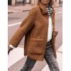 imagePRETTYGARDEN Womens Winter Faux Fur Coats Long Sleeve Lapel Button Down Pockets Fleece Sherpa Jacket Casual Trendy OuterwearGolden Camel