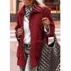 imagePRETTYGARDEN Womens Winter Faux Fur Coats Long Sleeve Lapel Button Down Pockets Fleece Sherpa Jacket Casual Trendy OuterwearJujube Red