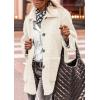 imagePRETTYGARDEN Womens Winter Faux Fur Coats Long Sleeve Lapel Button Down Pockets Fleece Sherpa Jacket Casual Trendy OuterwearWhite