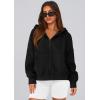 imagePRETTYGARDEN Womens Zip Up Y2K Hoodies 2025 Fall Fashion Long Sleeve Hooded Fleece Sweatshirts Casual Jacket Winter ClothesBlack