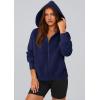 imagePRETTYGARDEN Womens Zip Up Y2K Hoodies 2025 Fall Fashion Long Sleeve Hooded Fleece Sweatshirts Casual Jacket Winter ClothesNavy Blue