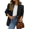 imagePRETTYGARDEN 2025 Blazers for Women Business Casual Long Sleeve Lapel Open Front Suit Jacket Work Blazer with PocketsBlack