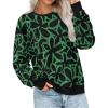 imagePRETTYGARDEN Graphic Sweatshirts for Women Crewneck Floral Print Long Sleeve Pullover Y2K Tops 2025 Fall Casual Cute ClothesBlack Green Flower