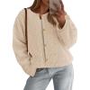 imagePRETTYGARDEN Womens 2025 Fall Fashion Clothes Trendy Fleece Sherpa Cropped Jackets Buttons Warm Casual Winter Faux Fur CoatsBeige