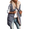 imagePRETTYGARDEN Womens 2025 Fall Reversible Long Vests Sleeveless Fleece Jacket Zip Up Hoodie Pockets Warm Coat Winter ClothingGrey Blue