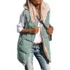 imagePRETTYGARDEN Womens 2025 Fall Reversible Long Vests Sleeveless Fleece Jacket Zip Up Hoodie Pockets Warm Coat Winter ClothingGrey Green