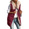 imagePRETTYGARDEN Womens 2025 Fall Reversible Long Vests Sleeveless Fleece Jacket Zip Up Hoodie Pockets Warm Coat Winter ClothingWine Red