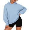 imagePRETTYGARDEN Womens Oversized Hoodies Fleece Sweatshirts Fall Fashion 2025 Long Sleeve Pullover Tops Y2k Winter ClothesLight Blue