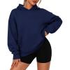 imagePRETTYGARDEN Womens Oversized Hoodies Fleece Sweatshirts Fall Fashion 2025 Long Sleeve Pullover Tops Y2k Winter ClothesNavy Blue