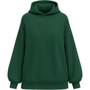 imagePRETTYGARDEN Hoodies for Women Oversized Pullover Sweatshirts 2025 Ruched Long Sleeve Casual Tops Fall Fashion Y2K ClothesDark Green