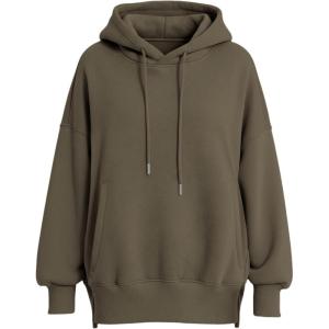 imagePRETTYGARDEN Womens 2025 Fall Fashion Oversized Hoodies Sweatshirt Fleece Long Sleeve Going Out Tops Trendy Winter ClothingArmy Green