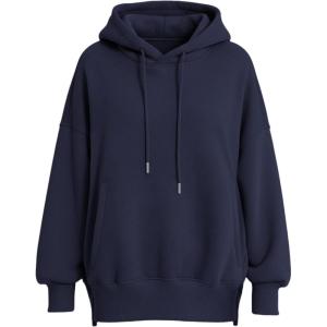 imagePRETTYGARDEN Womens 2025 Fall Fashion Oversized Hoodies Sweatshirt Fleece Long Sleeve Going Out Tops Trendy Winter ClothingNavy Blue