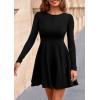 imagePRETTYGARDEN Fall Cocktail Dresses for Women Elegant Classy Wedding Guest 2025 Long Sleeve Homecoming Party A Line Mini DressBlack