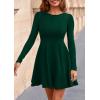 imagePRETTYGARDEN Fall Cocktail Dresses for Women Elegant Classy Wedding Guest 2025 Long Sleeve Homecoming Party A Line Mini DressDark Green
