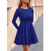 imagePRETTYGARDEN Fall Cocktail Dresses for Women Elegant Classy Wedding Guest 2025 Long Sleeve Homecoming Party A Line Mini DressRoyal Blue