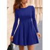 imagePRETTYGARDEN Fall Cocktail Dresses for Women Elegant Classy Wedding Guest 2025 Long Sleeve Homecoming Party A Line Mini DressRoyal Blue