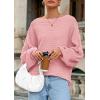 imagePRETTYGARDEN Fall Sweaters for Women 2025 Oversized Boat Neck Pullover Long Sleeve Knit Tops Cozy Winter Fashion ClothingPink