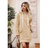 imagePRETTYGARDEN Oversized Sweatshirt for Women 2025 Fall Pullover Casual Long Sleeve Split Hem Hoodie Dress with Kangaroo PocketApricot