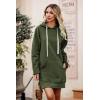 imagePRETTYGARDEN Oversized Sweatshirt for Women 2025 Fall Pullover Casual Long Sleeve Split Hem Hoodie Dress with Kangaroo PocketArmy Green