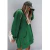 imagePRETTYGARDEN Oversized Sweatshirt for Women 2025 Fall Pullover Casual Long Sleeve Split Hem Hoodie Dress with Kangaroo PocketDark Green
