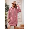 imagePRETTYGARDEN Oversized Sweatshirt for Women 2025 Fall Pullover Casual Long Sleeve Split Hem Hoodie Dress with Kangaroo PocketPink