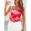 imagePRETTYGARDEN Strapless Tube Tops for Women 2025 Summer Mesh Floral Y2K Bandeau Cute Crop Top Trendy Going Out OutfitsRose Red