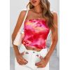 imagePRETTYGARDEN Strapless Tube Tops for Women 2025 Summer Mesh Floral Y2K Bandeau Cute Crop Top Trendy Going Out OutfitsRose Red