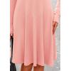 imagePRETTYGARDEN Womens Fall Short Dress Ribbed Knit Crewneck Long Sleeve A Line Flowy Casual Elegant Going Out Winter DressesPink