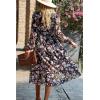 imagePRETTYGARDEN Womens Floral Boho Dress Fall Long Sleeve Wrap V Neck Ruffle Flowy Maxi Spring Wedding Guest Vacation DressesFloral Black