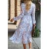 imagePRETTYGARDEN Womens Floral Boho Dress Fall Long Sleeve Wrap V Neck Ruffle Flowy Maxi Spring Wedding Guest Vacation DressesFloral Light Blue