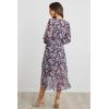 imagePRETTYGARDEN Womens Floral Boho Dress Fall Long Sleeve Wrap V Neck Ruffle Flowy Maxi Spring Wedding Guest Vacation DressesFloral Purple