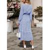 imagePRETTYGARDEN Womens Floral Boho Dress Fall Long Sleeve Wrap V Neck Ruffle Flowy Maxi Spring Wedding Guest Vacation DressesLight Blue