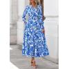 imagePRETTYGARDEN Womens Floral Maxi Dress 2025 Fall Long Sleeve V Neck Casual A Line Long Flowy Boho Party DressesFloral Blue