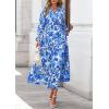 imagePRETTYGARDEN Womens Floral Maxi Dress 2025 Fall Long Sleeve V Neck Casual A Line Long Flowy Boho Party DressesFloral Blue