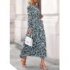 imagePRETTYGARDEN Womens Floral Maxi Dress 2025 Fall Long Sleeve V Neck Casual A Line Long Flowy Boho Party DressesFloral Blue Yellow