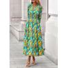 imagePRETTYGARDEN Womens Floral Maxi Dress 2025 Fall Long Sleeve V Neck Casual A Line Long Flowy Boho Party DressesFloral Green