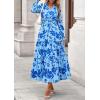 imagePRETTYGARDEN Womens Floral Maxi Dress 2025 Fall Long Sleeve V Neck Casual A Line Long Flowy Boho Party DressesFloral Light Blue