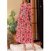 imagePRETTYGARDEN Womens Floral Maxi Dress 2025 Fall Long Sleeve V Neck Casual A Line Long Flowy Boho Party DressesFloral Orange Pink Red