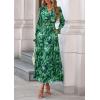 imagePRETTYGARDEN Womens Floral Maxi Dress 2025 Fall Long Sleeve V Neck Casual A Line Long Flowy Boho Party DressesGreen