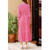imagePRETTYGARDEN Womens Floral Maxi Dress 2025 Fall Long Sleeve V Neck Casual A Line Long Flowy Boho Party DressesPlaid Pink