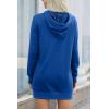 imagePRETTYGARDEN Womens Hooded Sweatshirt Fall Fashion Drawstring Lightweight Long Sleeve Pullover Hoodie DressBlue
